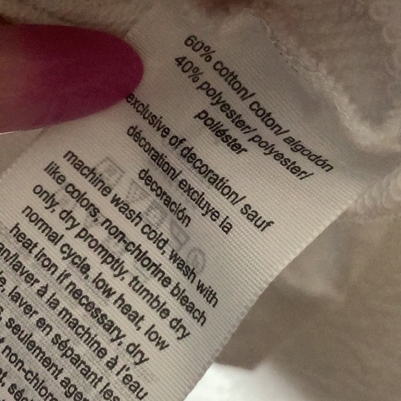 Tommy Hilfiger NEW - Sz L - White Henley style Sweatshirt with front pouch - Picture 7 of 8